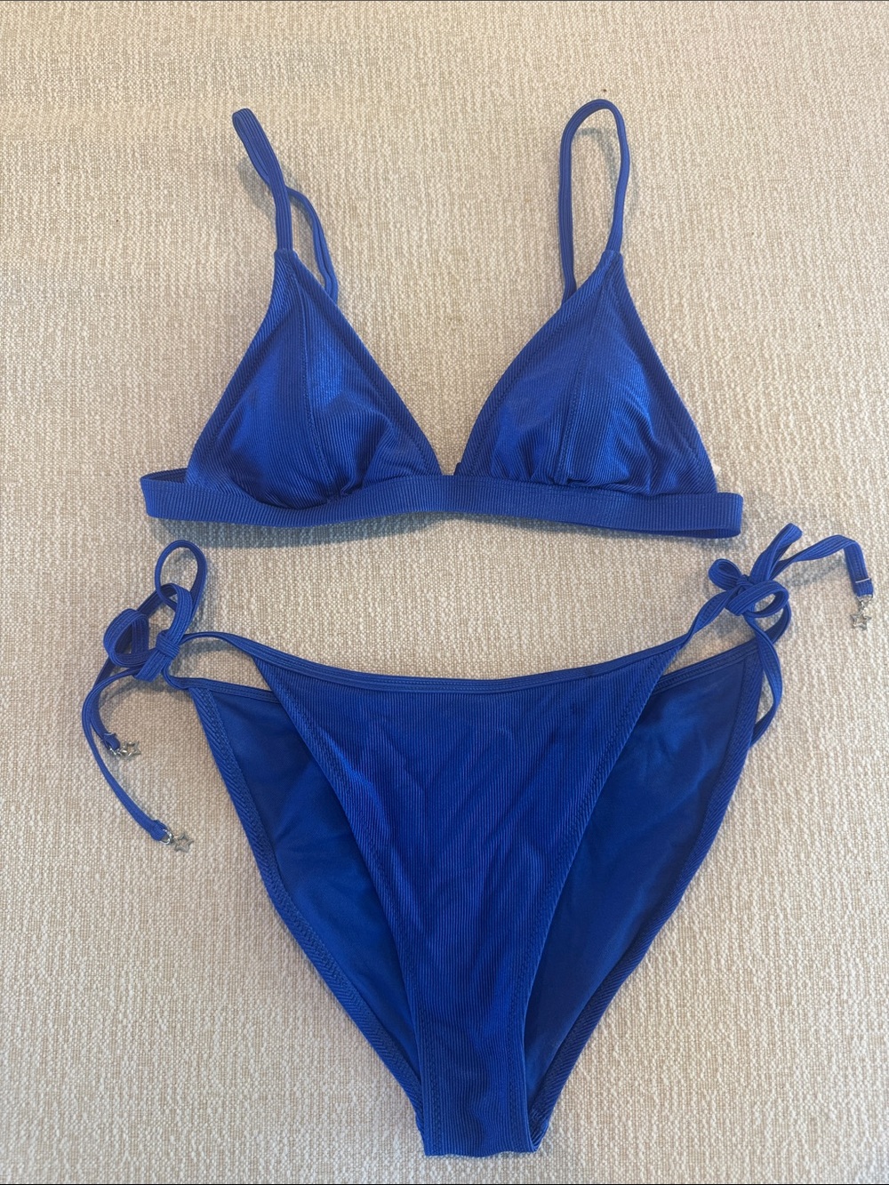 wild fable Royal Blue Triangle Bikini Set